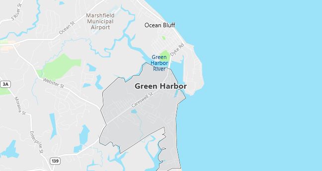 Map of Green Harbor, MA