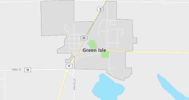 Map of Green Isle, MN