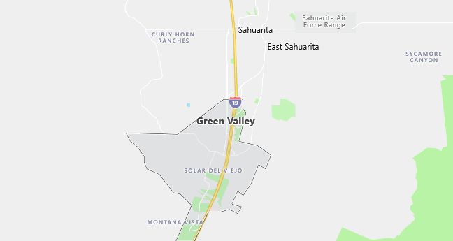 Map of Green Valley, AZ