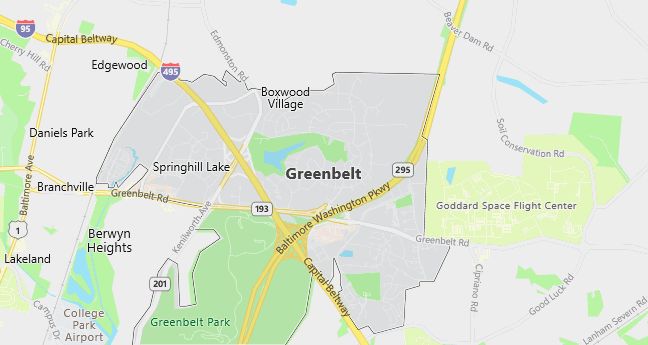 Map of Greenbelt, MD