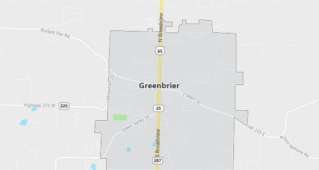 Map of Greenbrier, AR