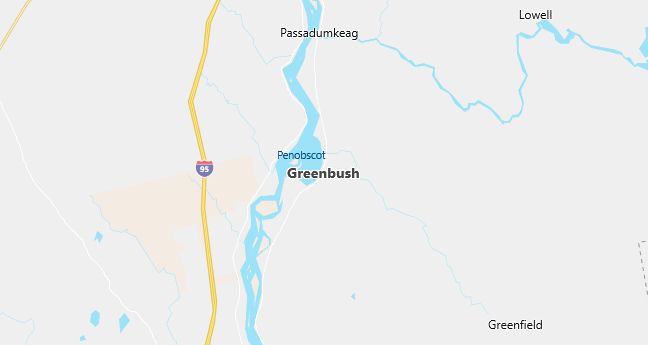 Map of Greenbush, ME