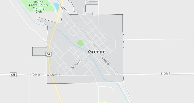 Map of Greene, IA