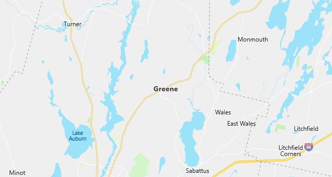 Map of Greene, ME