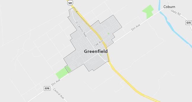 Map of Greenfield, CA