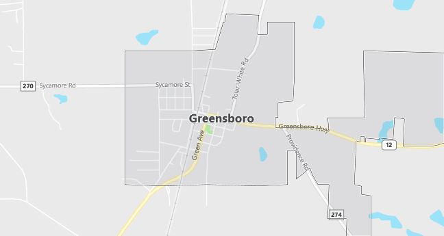 Map of Greensboro, FL