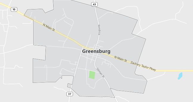 Map of Greensburg, LA