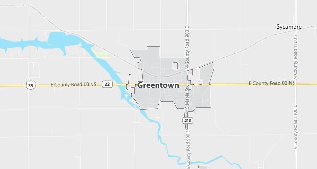 Map of Greentown, IN