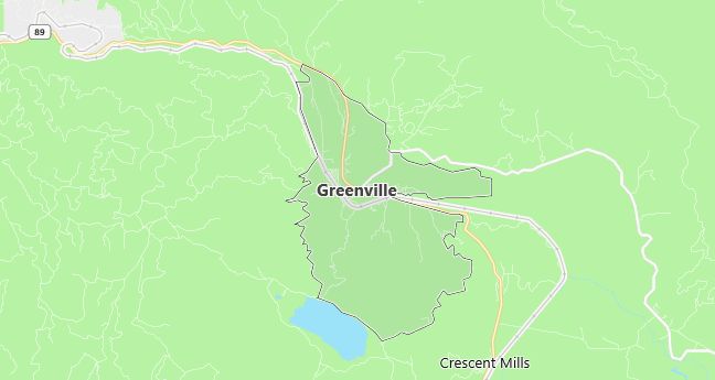 Map of Greenville, CA