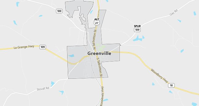 Map of Greenville, GA