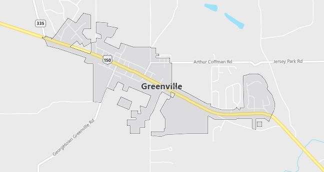 Map of Greenville, IN