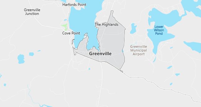 Map of Greenville, ME