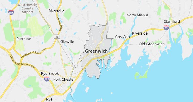 Map of Greenwich, CT