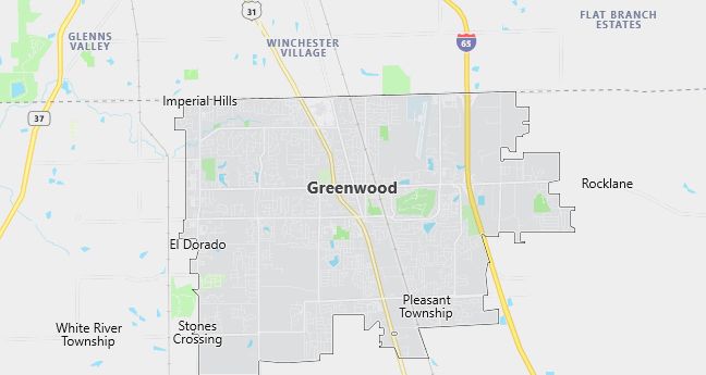 Map of Greenwood, IN