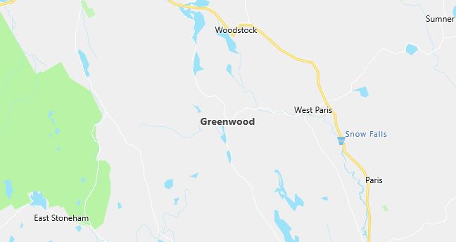 Map of Greenwood, ME