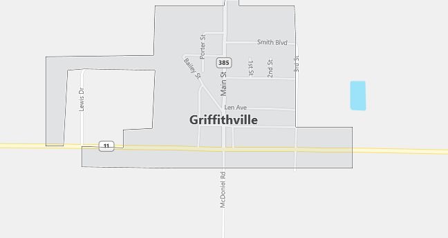 Map of Griffithville, AR