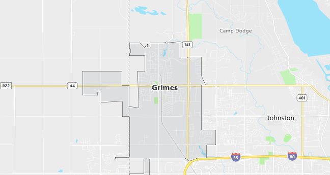 Map of Grimes, IA