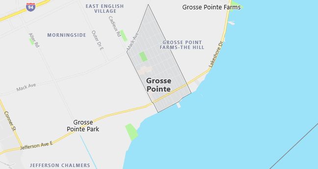 Map of Grosse Pointe, MI