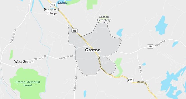 Map of Groton, MA