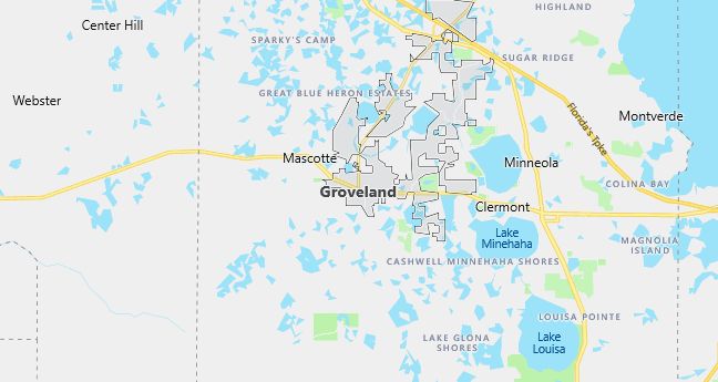 Map of Groveland, FL