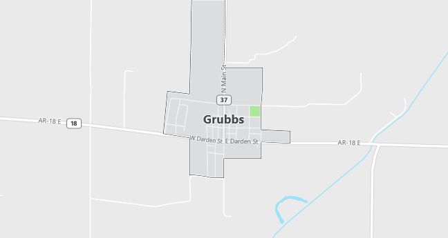 Map of Grubbs, AR