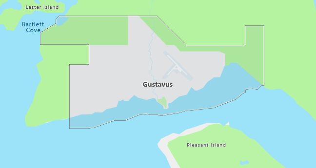 Map of Gustavus, AK