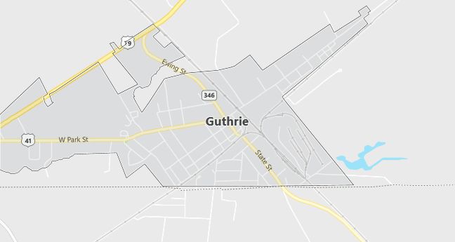 Map of Guthrie, KY