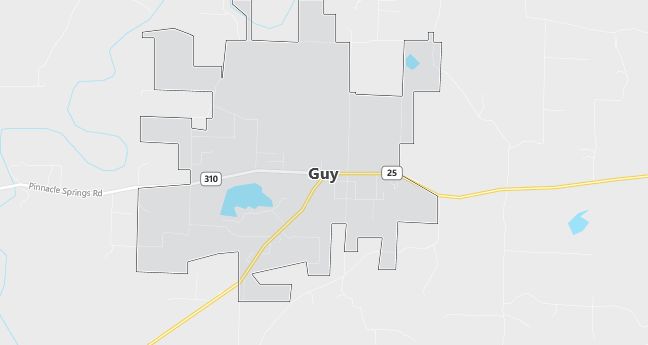 Map of Guy, AR