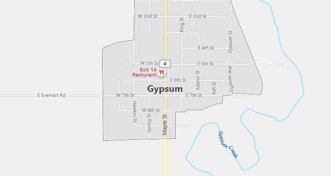 Map of Gypsum, KS