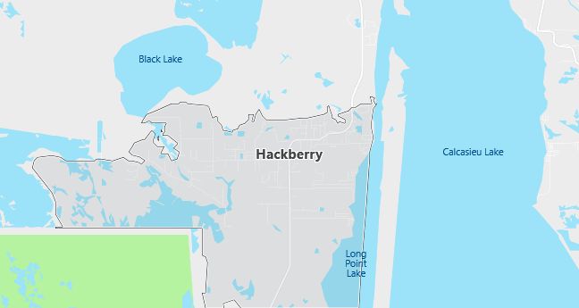 Map of Hackberry, LA