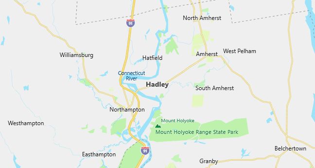 Map of Hadley, MA