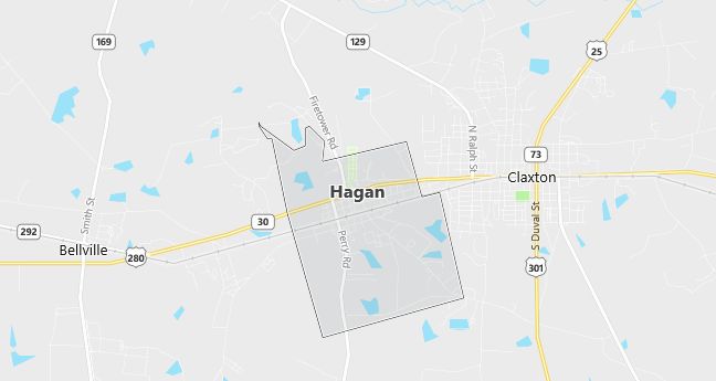 Map of Hagan, GA