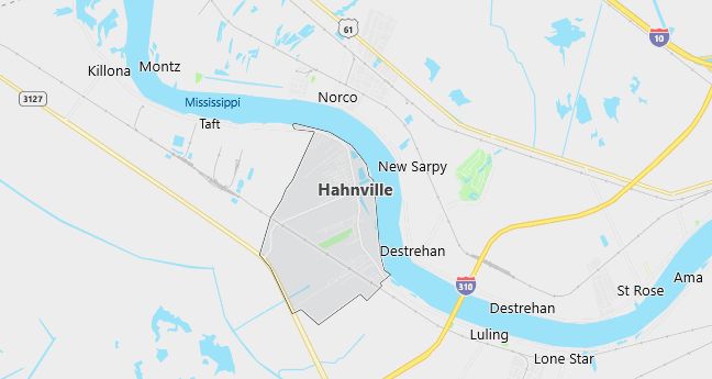 Map of Hahnville, LA