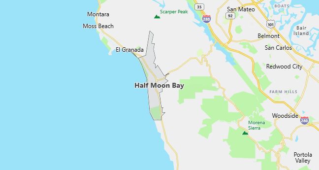 Map of Half Moon Bay, CA