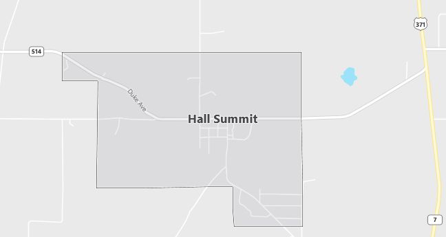 Map of Hall Summit, LA