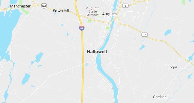 Map of Hallowell, ME