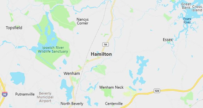 Map of Hamilton, MA