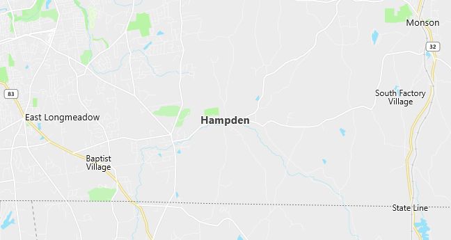 Map of Hampden, MA