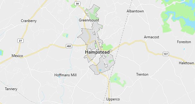 Map of Hampstead, MD