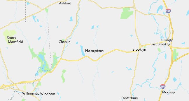 Map of Hampton, CT