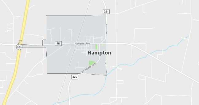 Map of Hampton, FL