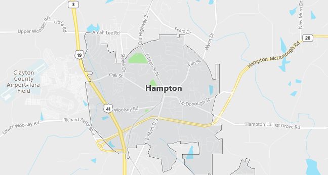 Map of Hampton, GA