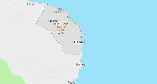 Map of Hana, HI