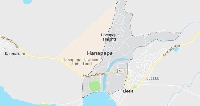 Map of Hanapepe, HI