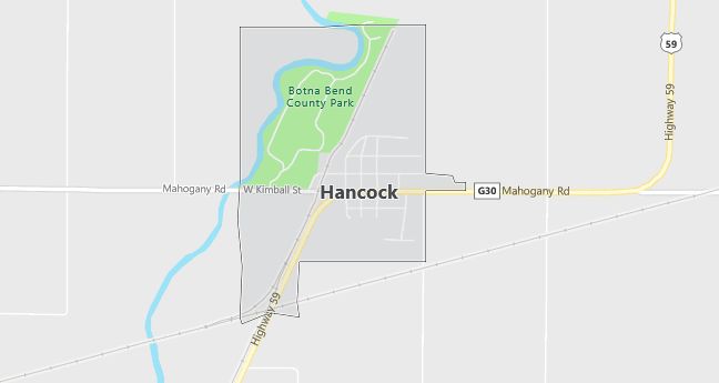 Map of Hancock, IA