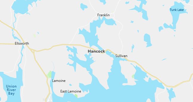 Map of Hancock, ME