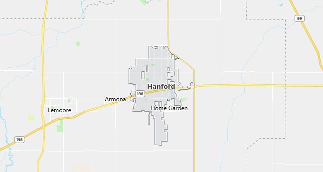 Map of Hanford, CA