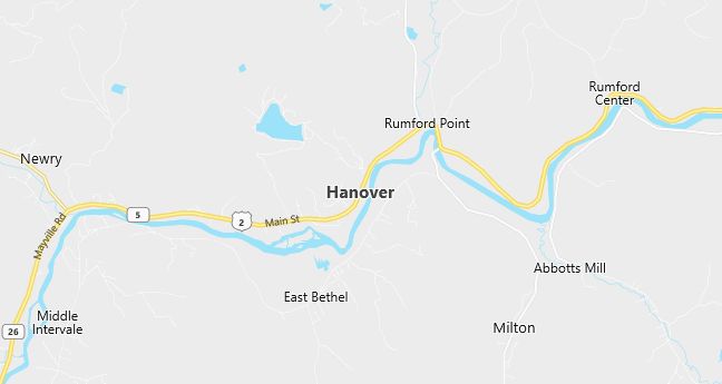 Map of Hanover, ME