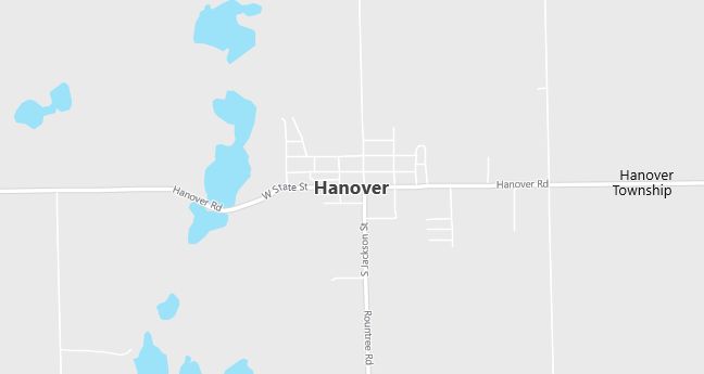 Map of Hanover, MI