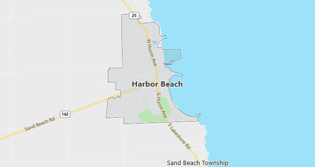 Map of Harbor Beach, MI